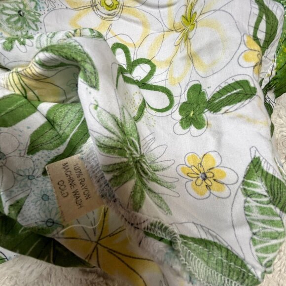 Harper Greer Womens XL White Multicolor Floral Swing Blouse Buttoned Long Sleeve - Picture 4 of 8